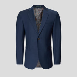 PREMIUM blauer dreiteiliger Anzug mit Nadelstreifen