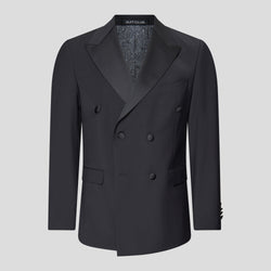 PREMIUM sort dobbeltradet smoking blazer
