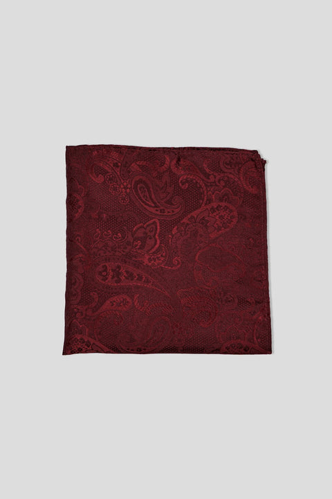 Rød paisley lommeklud PVD